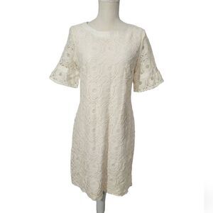 Liz claiborne ivory lace dress